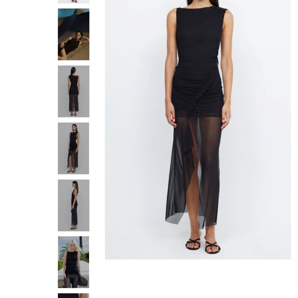 Bec + Bridge JULIEN ASYM MAXI DRESS – BLACK